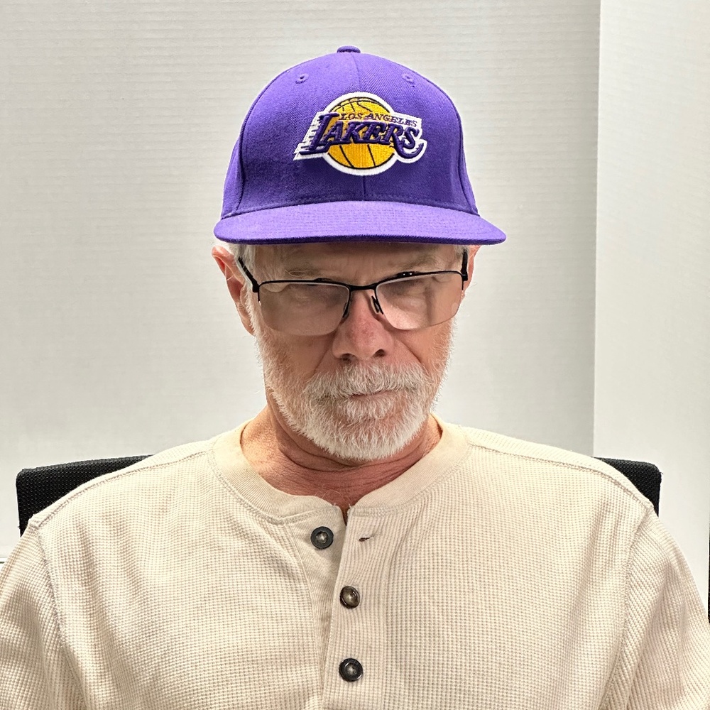 Adidas NBA L A Lakers Purple Fitted Custom Wool Ball Cap Small Adult Sz 7 1/8